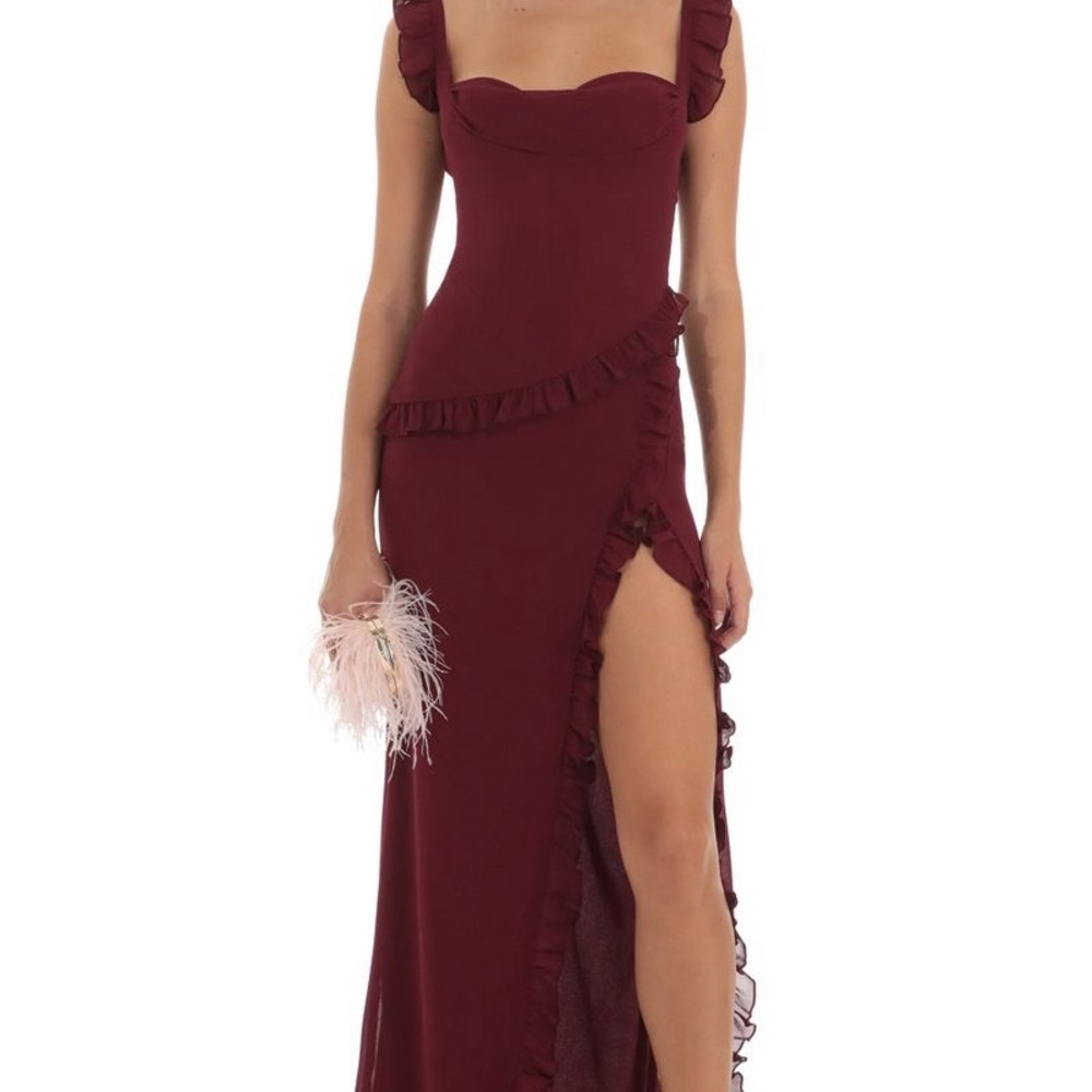Lucy in the Sky Burgundy Maxi Dress